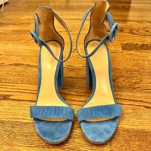Gianvito Rossi suede heel sandals blue size 8 / EU 38.5